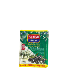 Al Raii Oliver Svart vakuum (100g Free) 700gx12st/förp