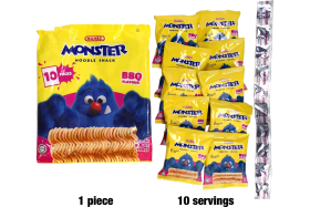 Mamee Monster Noodle Snack in Bag - BBQ Flavor 10x(10x25g)