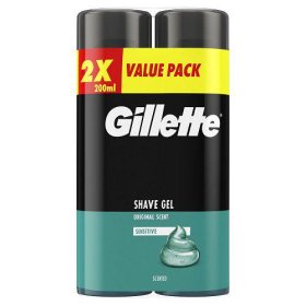GILLETTE RAKGEL Sensitive 2 X 200 ML X 6