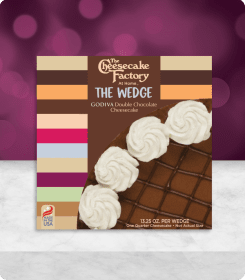 GODIVA DOUBLE CHOCOLATE CHEESECAKE WEDGE 6x375g