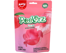 CN Amos Peelerz Gummy Candy - Peach 24x65g.