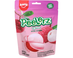 CN Amos Peelerz Gummy Candy - Lychee 24x65g.