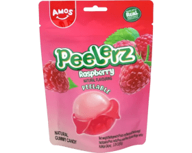 CN Amos Peelerz Gummy Candy - Raspberry 24x65g.