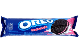 ID OREO Chocolate Sandwich Cookies in Roll - Strawberry Flavor 24x110,4g.