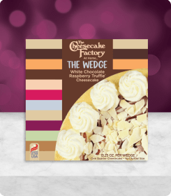 WHITE CHOCOLATE RASPBERRY TRUFFLE CHEESECAKE WEDGE 6x375g