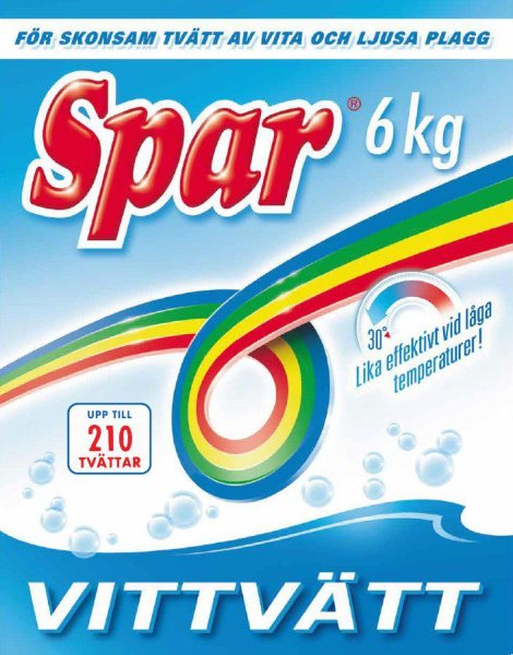 Zoom bild av SPAR TVÄTTMEDEL Vittvätt 210 tvätt 6 KG X 1