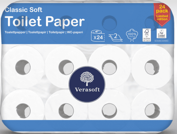 Zoom bild av VERASOFT TOALETTPAPPER 2-skikt 24-P x 1
