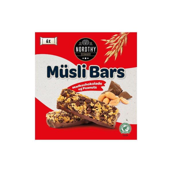 Zoom bild av NORDTHY MUSLIBARS Nötter & Mjölkchoklad 11x6-pack