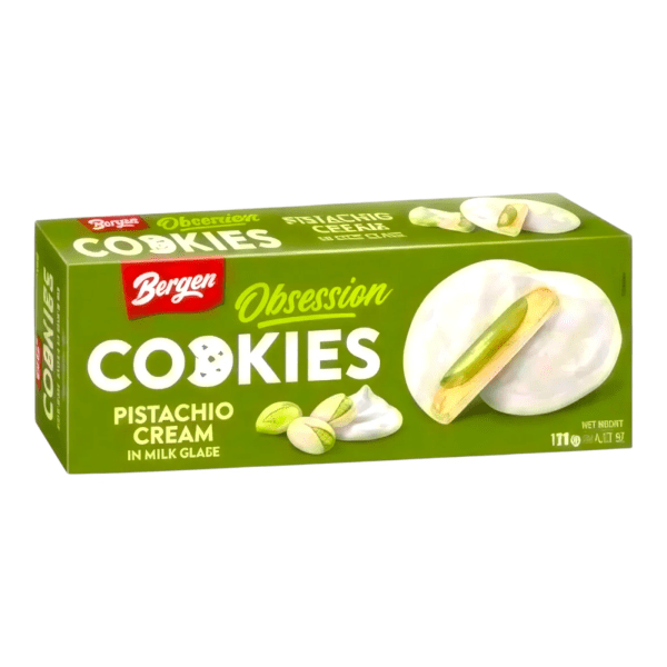 Zoom bild av BERGEN COOKIES PISTACHIO WHITE 18 X 128g