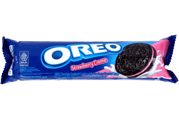 Zoom bild av ID OREO Chocolate Sandwich Cookies in Roll - Strawberry Flavor 24x110,4g.