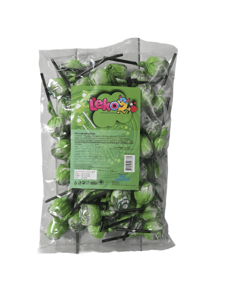 Zoom bild av Leko Äpple klubba m tuggummi 48x18g